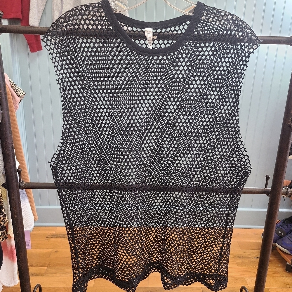 ZYIA Black Mesh Muscle Shirt Size XXXL